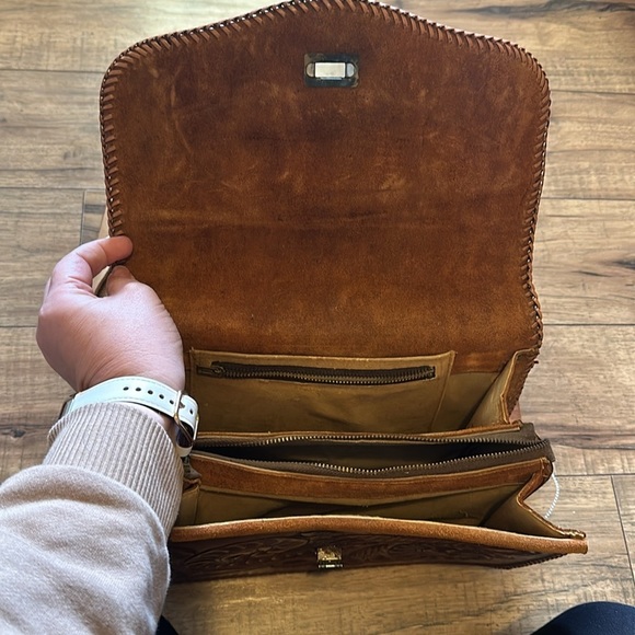 Thunderbird VINTAGE Hand Tooled Western Bag NWT - Picture 4 of 15